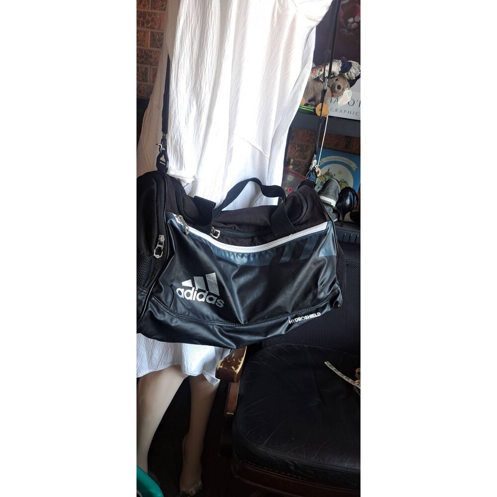 Adidas Hydroshell Black Duffel Gym Bag Backpack Convertible Shoulder Bag